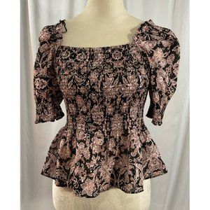 BB Dakota Steve Madden  Floral Puff Sleeve Top  Size: Medium